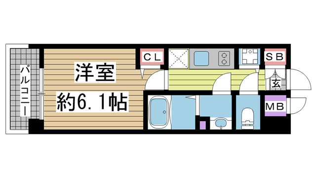 神戸市中央区橘通の賃貸物件間取画像