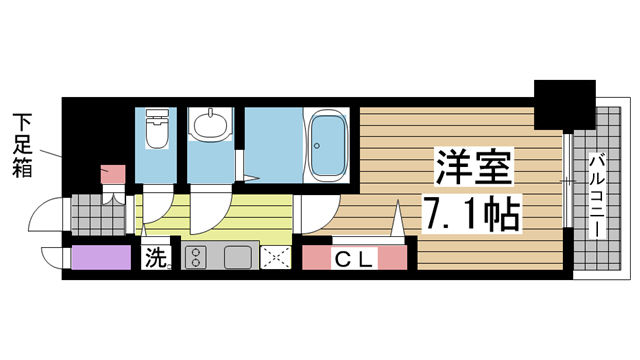 神戸市中央区御幸通の賃貸物件間取画像