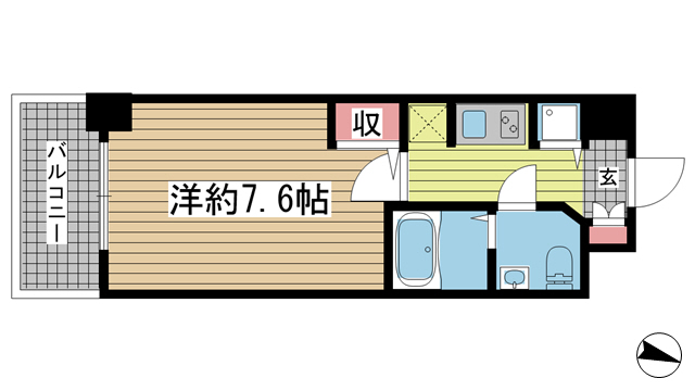 神戸市中央区磯上通の賃貸物件間取画像