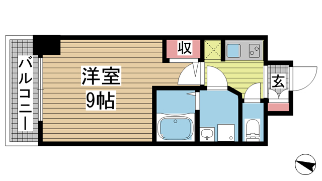 神戸市中央区磯上通の賃貸物件間取画像