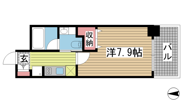 神戸市中央区中山手通の賃貸物件間取画像
