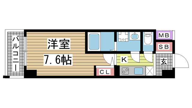 神戸市東灘区甲南町の賃貸物件間取画像
