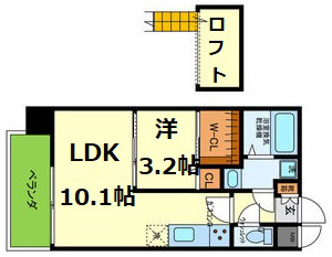 神戸市長田区松野通の賃貸物件間取画像