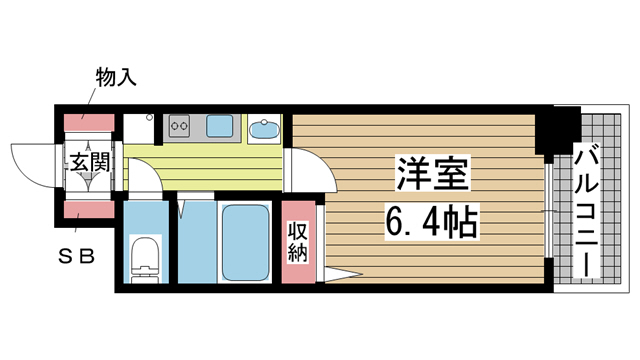 神戸市兵庫区水木通の賃貸物件間取画像