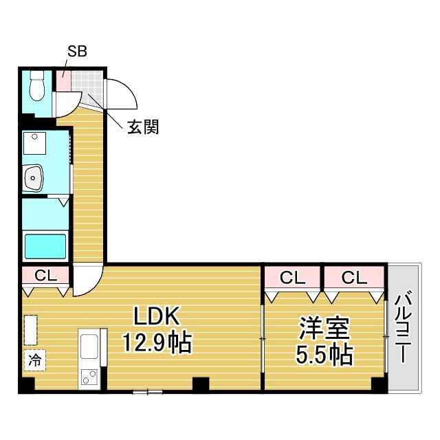 神戸市東灘区深江南町の賃貸物件間取画像