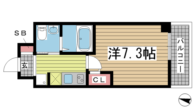 神戸市中央区海岸通の賃貸物件間取画像