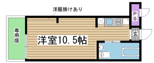 神戸市中央区北野町の賃貸物件間取画像