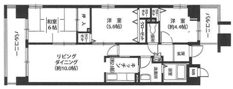 神戸市灘区岩屋北町の賃貸物件間取画像