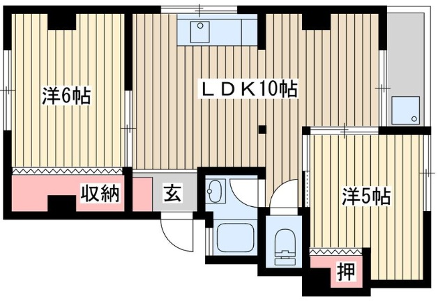 神戸市中央区北長狭通の賃貸物件間取画像