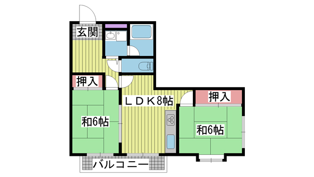 神戸市灘区灘北通の賃貸物件間取画像