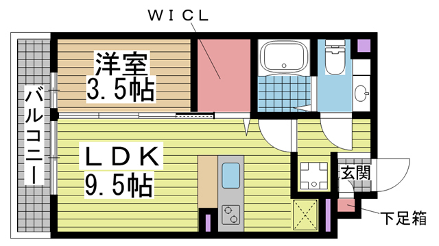 憩ハイツ 102|神戸市東灘区森北町(JR東海道本線(近畿)甲南山手駅)のアパート間取 憩ハイツ 102|神戸市東灘区森北町(JR東海道本線(近畿)甲南山手駅)のアパート間取