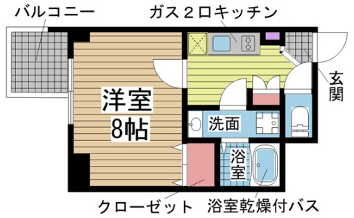 ファステート神戸ティアモ 204|神戸市兵庫区三川口町(JR山陽本線兵庫駅)のマンション間取 ファステート神戸ティアモ 204|神戸市兵庫区三川口町(JR山陽本線兵庫駅)のマンション間取
