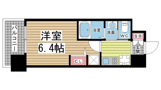 神戸市兵庫区佐比江町の賃貸物件間取画像