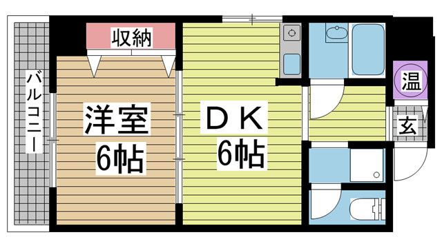 三宮UEハウス 4A|神戸市中央区下山手通(JR東海道本線(近畿)三ノ宮駅)のマンション間取 三宮UEハウス 4A|神戸市中央区下山手通(JR東海道本線(近畿)三ノ宮駅)のマンション間取
