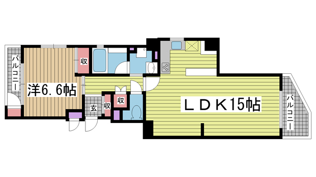 プレディオ・セイコーⅡ 502|神戸市中央区中山手通(JR東海道本線(近畿)三ノ宮駅)のマンション間取 プレディオ・セイコーⅡ 502|神戸市中央区中山手通(JR東海道本線(近畿)三ノ宮駅)のマンション間取