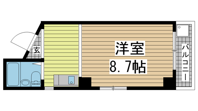 IN神戸 401|神戸市中央区橘通(JR東海道本線(近畿)神戸駅)のマンション間取 IN神戸 401|神戸市中央区橘通(JR東海道本線(近畿)神戸駅)のマンション間取