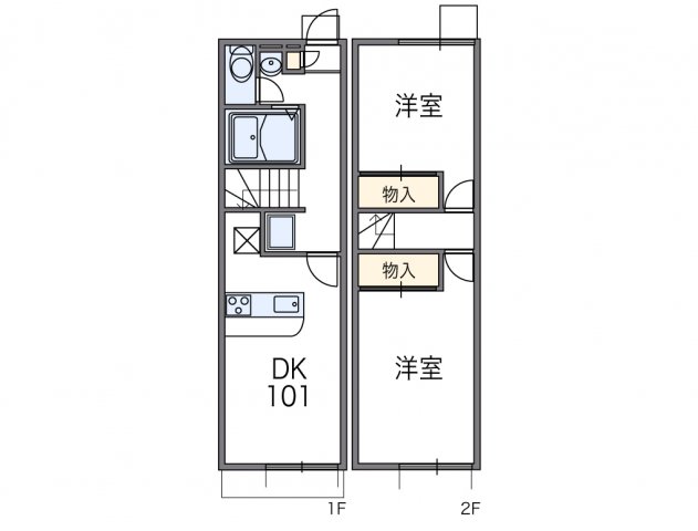 神戸市西区水谷の賃貸物件間取画像