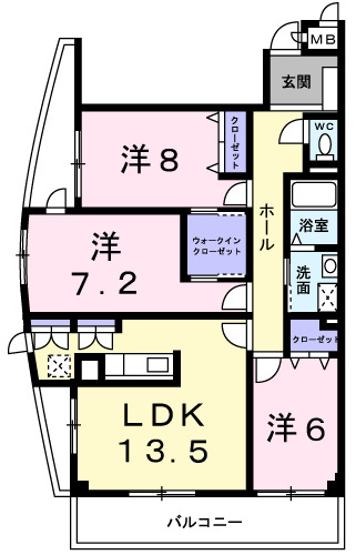 神戸市西区玉津町出合の賃貸物件間取画像