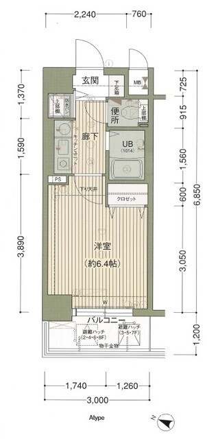 プレサンス神戸三宮 0205|神戸市中央区雲井通(JR東海道本線(近畿)三ノ宮駅)のマンション間取 プレサンス神戸三宮 0205|神戸市中央区雲井通(JR東海道本線(近畿)三ノ宮駅)のマンション間取