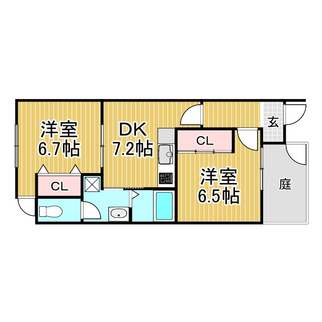 神戸市中央区中島通の賃貸物件間取画像