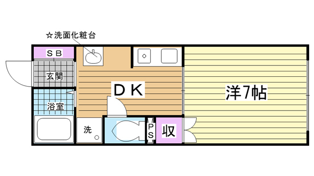 神戸市長田区長尾町の賃貸物件間取画像