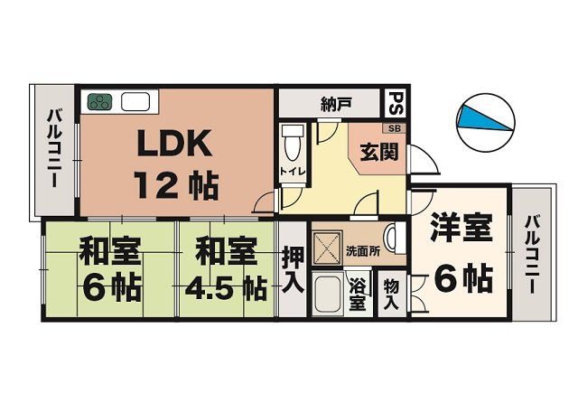 神戸市西区池上の賃貸物件間取画像