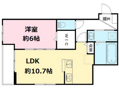 Lumino Foresta 102|神戸市中央区神若通(阪急神戸線春日野道駅)のアパート間取 Lumino Foresta 102|神戸市中央区神若通(阪急神戸線春日野道駅)のアパート間取