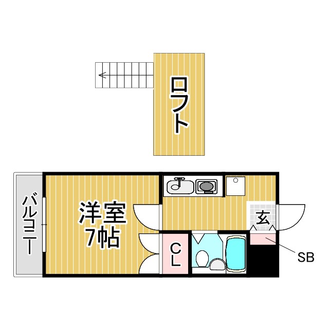 神戸市須磨区大手町の賃貸物件間取画像