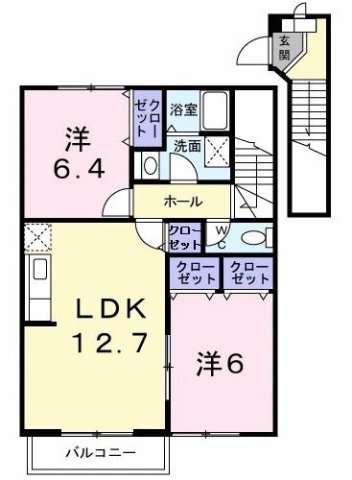 神戸市西区小山の賃貸物件間取画像
