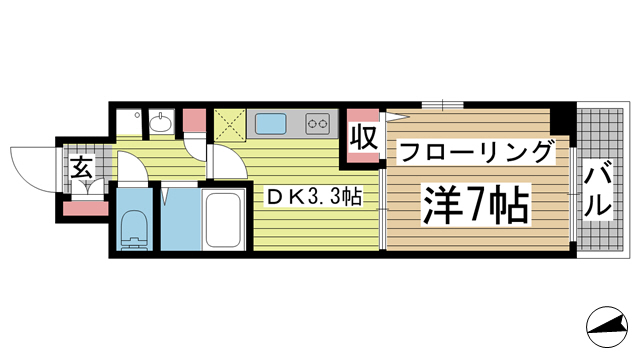 神戸市兵庫区湊町の賃貸物件間取画像