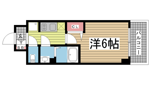 神戸市兵庫区大開通の賃貸物件間取画像