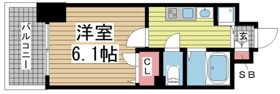 プレサンス神戸プレシャス 803|神戸市兵庫区中道通(JR東海道本線(近畿)神戸駅)のマンション間取 プレサンス神戸プレシャス 803|神戸市兵庫区中道通(JR東海道本線(近畿)神戸駅)のマンション間取
