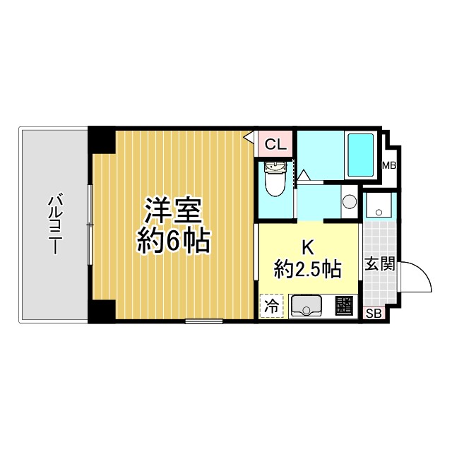 神戸市中央区筒井町の賃貸物件間取画像