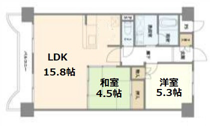 サンプラザ本山南 504|神戸市東灘区本山南町(JR東海道本線(近畿)摂津本山駅)のマンション間取 サンプラザ本山南 504|神戸市東灘区本山南町(JR東海道本線(近畿)摂津本山駅)のマンション間取
