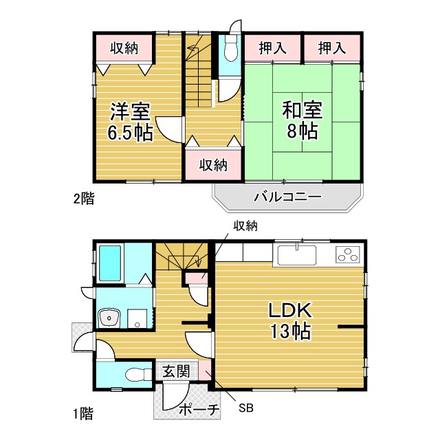 神戸市東灘区住吉宮町の賃貸物件間取画像