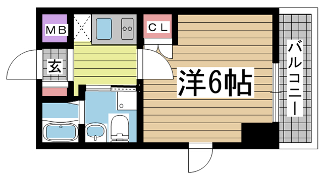神戸市灘区水道筋の賃貸物件間取画像