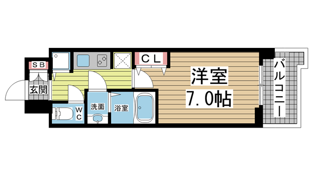 ラヴ神戸三宮 612|神戸市中央区浜辺通(JR東海道本線(近畿)三ノ宮駅)のマンション間取 ラヴ神戸三宮 612|神戸市中央区浜辺通(JR東海道本線(近畿)三ノ宮駅)のマンション間取