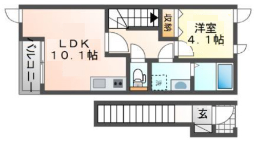 エッセンティア谷上 210|神戸市北区山田町上谷上(神戸地下鉄北神線谷上駅)のアパート間取 エッセンティア谷上 210|神戸市北区山田町上谷上(神戸地下鉄北神線谷上駅)のアパート間取
