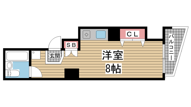 ハイツ緑山 404|神戸市中央区下山手通(JR東海道本線(近畿)元町駅)のマンション間取 ハイツ緑山 404|神戸市中央区下山手通(JR東海道本線(近畿)元町駅)のマンション間取