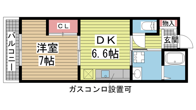 メゾンまほら 303|神戸市長田区久保町(神戸市営地下鉄海岸線駒ヶ林駅)のマンション間取 メゾンまほら 303|神戸市長田区久保町(神戸市営地下鉄海岸線駒ヶ林駅)のマンション間取