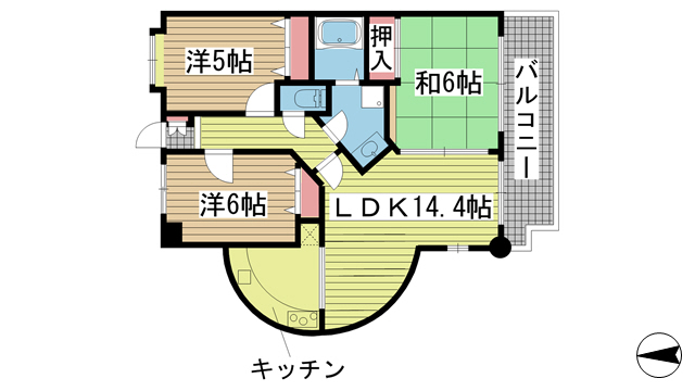 神戸市須磨区白川台の賃貸物件間取画像