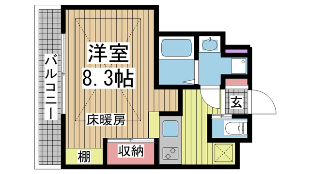 アーバネックス神戸水木通 202|神戸市兵庫区水木通(JR山陽本線兵庫駅)のマンション間取 アーバネックス神戸水木通 202|神戸市兵庫区水木通(JR山陽本線兵庫駅)のマンション間取