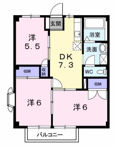 神戸市西区南別府の賃貸物件間取画像