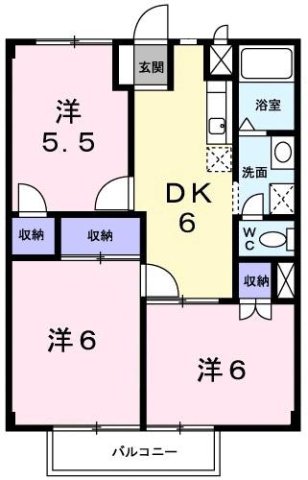 神戸市西区水谷の賃貸物件間取画像