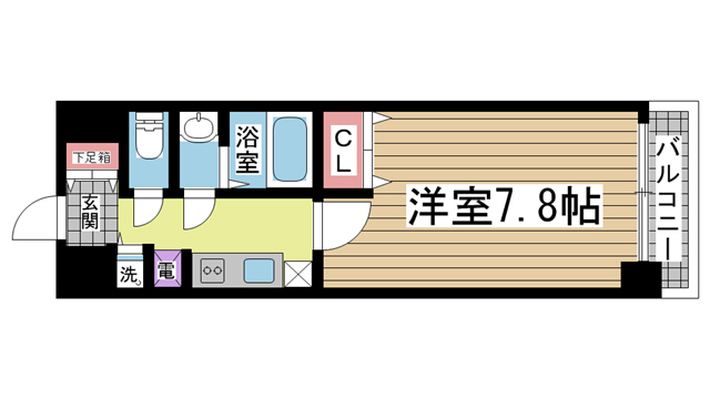 神戸市兵庫区大開通の賃貸物件間取画像