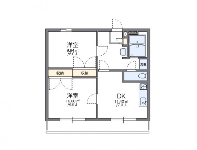 神戸市西区大沢の賃貸物件間取画像