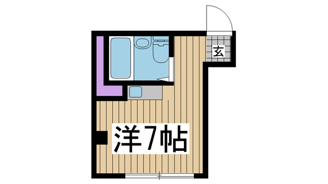 神戸市中央区北野町の賃貸物件間取画像