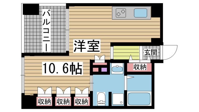 神戸市中央区中山手通の賃貸物件間取画像