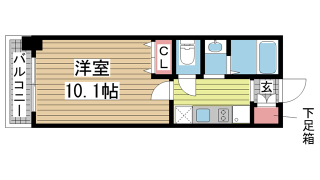 レジディア三宮東 610|神戸市中央区磯上通(JR東海道本線(近畿)三ノ宮駅)のマンション間取 レジディア三宮東 610|神戸市中央区磯上通(JR東海道本線(近畿)三ノ宮駅)のマンション間取