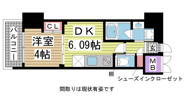 神戸市中央区日暮通の賃貸物件間取画像